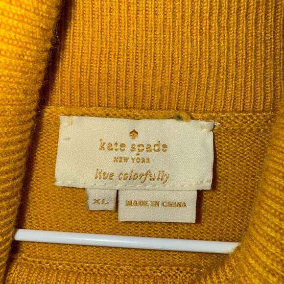 Kate Spade New York Turtle Neck Pocket Sweater - Star Fruit XL - Picture 7 of 8